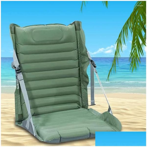 Meubles de camp Coussin d'air portable Chaise de pliage de came gonflable MTI-angle Anglerie à haute résistance Support de randonnée de randonnée Drop Deliv Dhlp4