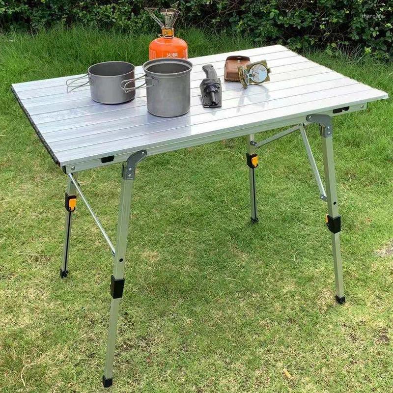 Camp Furniture Portable Aluminum Folding Table Ultralight Foldable Height Adjusted Outdoor Picnic Boat Travel Garden Camping