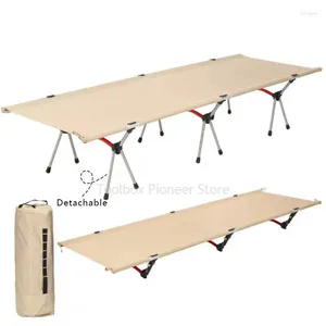 Camp Furniture Portable Camping Cot Lightweight Folding Bed Tourist Hiking Backpacking Foldable Tent Outdoor Single Beds
