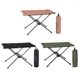 Kampmeubilair draagbare opvouwbare tafel camping buiten computer bed tafels picknick aluminium ultra licht vouwbureau klimmen