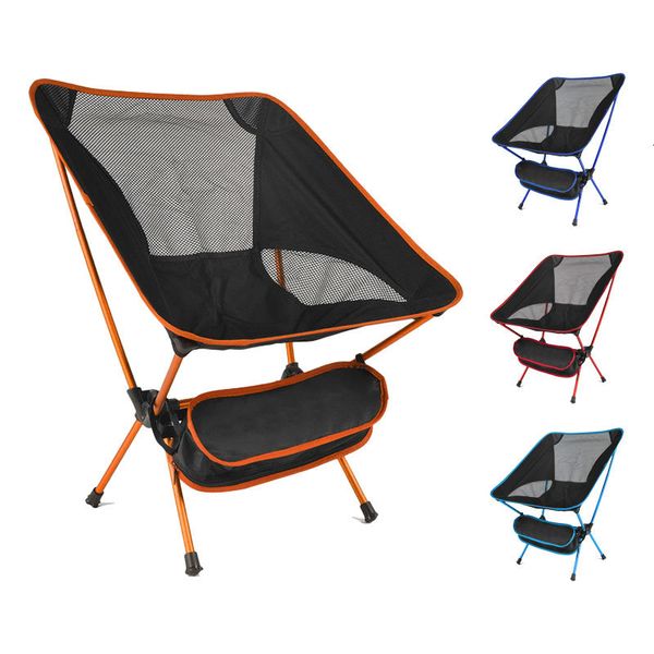 Camp Furniture Chaise de camping pliante portable Chaise de sac à dos pliable compacte Chaise de plage avec sac de transport pour la randonnée en plein air pêche 230904