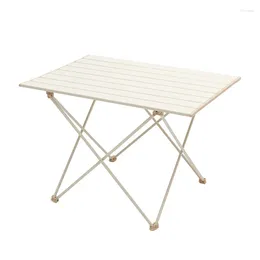 Mobilier de camp Table de camping pliante portable en alliage d'aluminium Mini rouleau d'oeufs pique-nique en plein air bureau léger accessoires de voyages de randonnée stables