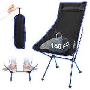 Camp Meubles portables pliant chaise de camping extérieur pêche de voyage 150 kg maxload barbecue à domicile