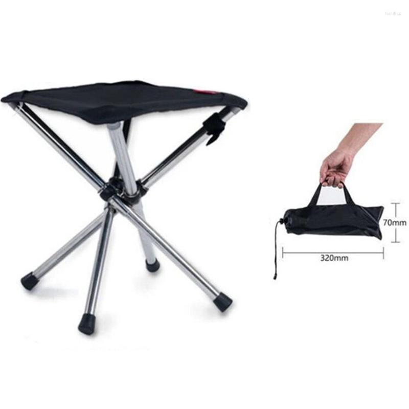 Lägermöbler Portable Folding Chair Ultralight Rostfritt stål Fiskestolar Camping Barbecue Small Pall Mini Picnic Seat Outdoor