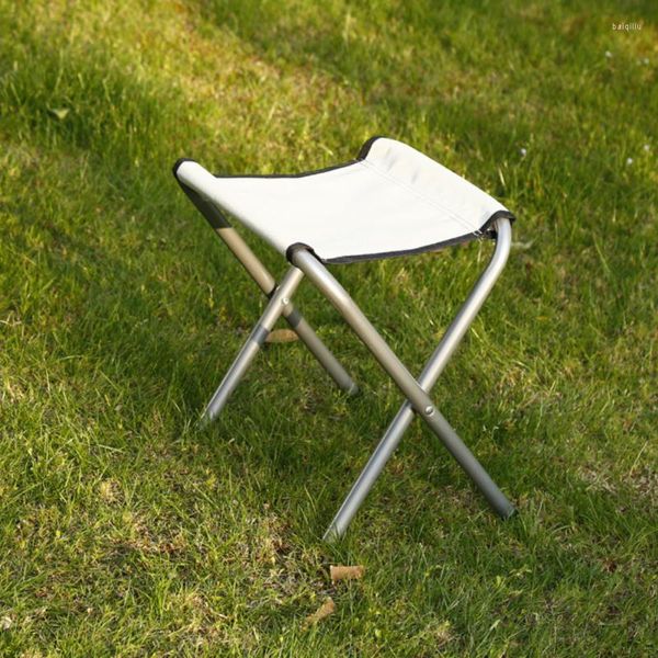 Mobilier de camp Chaises pliantes portables en alliage d'aluminium Chaise de croquis extérieure Fibre Tissu Texture Tabouret de camping