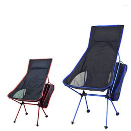 Mobilier de camping Chaise de lune portable Pêche légère Camping BBQ Chaises pliantes Randonnée allongée Siège Jardin Ultraléger Bureau Maison