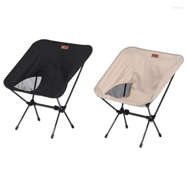 Muebles de campamento Juego de sillas para acampar al aire libre portátil Aleación de aluminio Luna ultraligera plegable para jardín Picnic Playa Pesca Sillas plegables