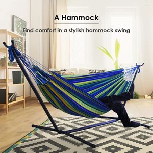 Camp Meubles portables en toile d'extérieur Hamac Camping Sleeping Swing Swing Hanging Bed Yard Garden