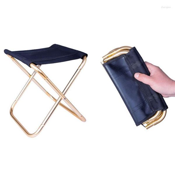 Mobilier de camping Chaise pliante extérieure portable Tabouret de voyage pour pique-nique Stockage facile complet Petit
