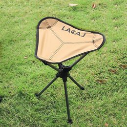 Mobilier de camping portable loisirs de plein air pliant petit Mazar super léger en alliage d'aluminium rotatif chaise triangulaire pêche banc de camping 230822