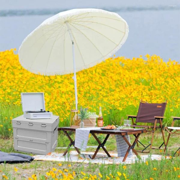 Camp Furniture Portable Outdoor Refrigerator Table Pliage avec une capacité de stockage Parking pour les sports de patio