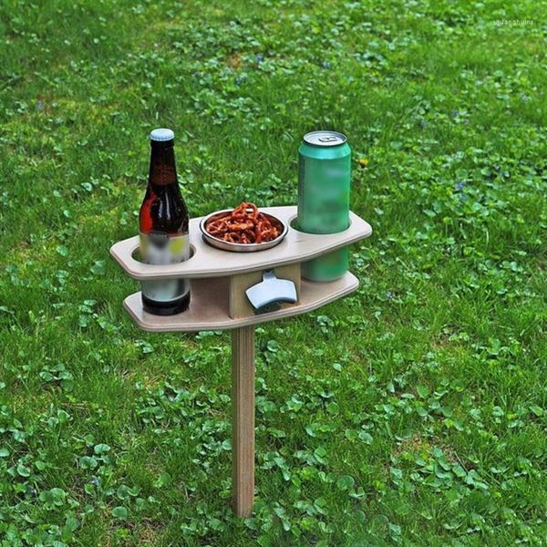 Muebles de campamento, mesa portátil plegable para acampar al aire libre, vino, Picnic, soporte de madera para senderismo, barbacoa