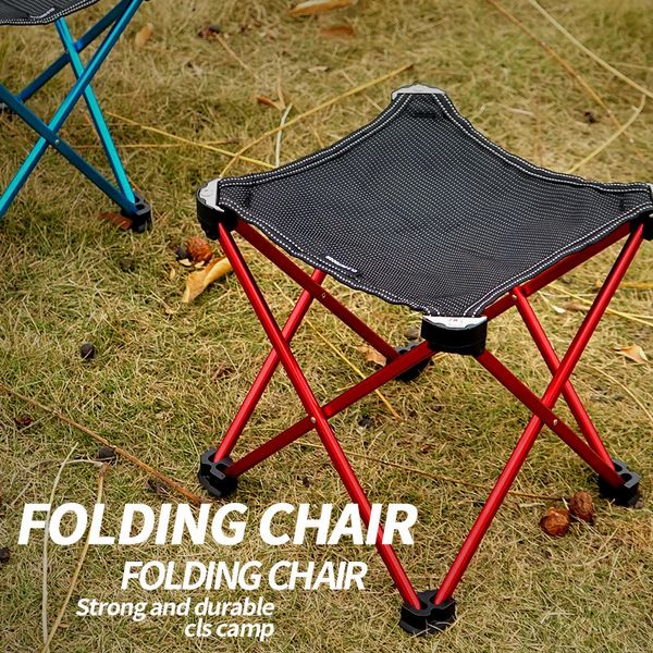 Meubles de camping Tabouret pliable ultra-léger portable Chaise pliante extérieure Camping en alliage d'aluminium Alpinisme Pêche BBQ 221205