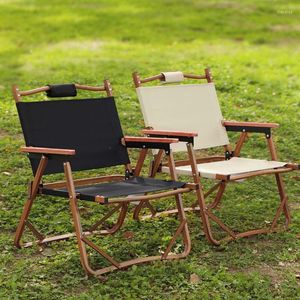 Produit de meubles de camp recommandé chaise pliante extérieur Portable en alliage d'aluminium Camping dossier accoudoir loisirs tabouret