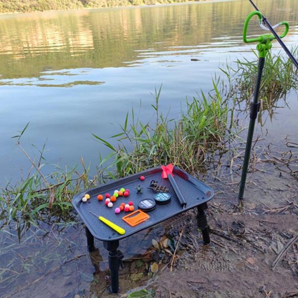 Meubles de camping Table d'appâts de pêche en PVC Jambes extensibles Stockage de matériel terminal grossier carpe