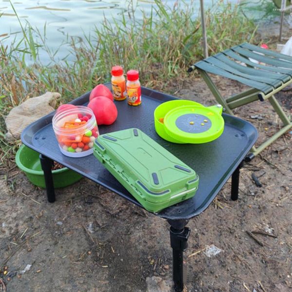 Meubles de camping Table d'appâts de pêche en PVC Pieds extensibles Carpe Terminal grossier Stockage de matériel Bureau antidérapant