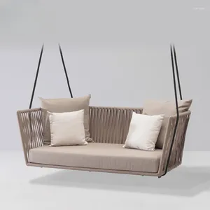 Kampmeubilair rattan hangstoel swing indoor outdoor volwassen rockende bank Noordse balkon wevende tuin sets