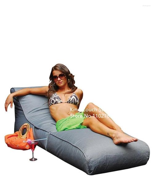 Mobilier de camp rectangulaire en forme de L côté plage détente confortable résistant aux UV coussin imperméable intérieur et extérieur Oxford Big Bean Bags housses