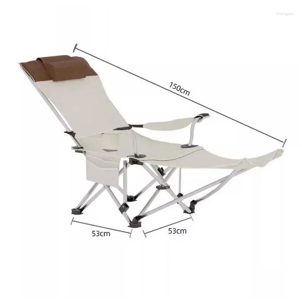 Camp Meubles Relax Reclure pliable Chaise de redoutable moderne Portable Metal White Tralight Silla Playa Plegables Outdoor Drop Livrot Sports O DHI7L