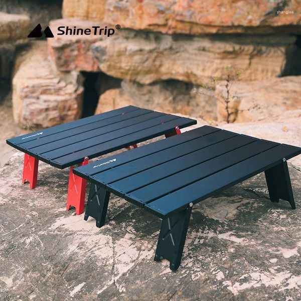 Mobilier de camp ShineTrip Camping Mini table pliable portable pour pique-nique en plein air Barbecue Tours Vaisselle Lit d'ordinateur pliant ultra léger