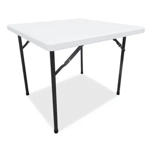 Table pliante carrée en plastique Camp Furniture - Blanc