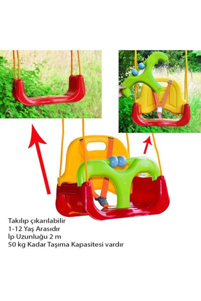 Muebles de campamento Columpio para niños Bebé Niños Juego portátil Actividad Diversión Juguete seguro Mecedora Silla colgante Hamaca Hogar Jardín Exterior Interior