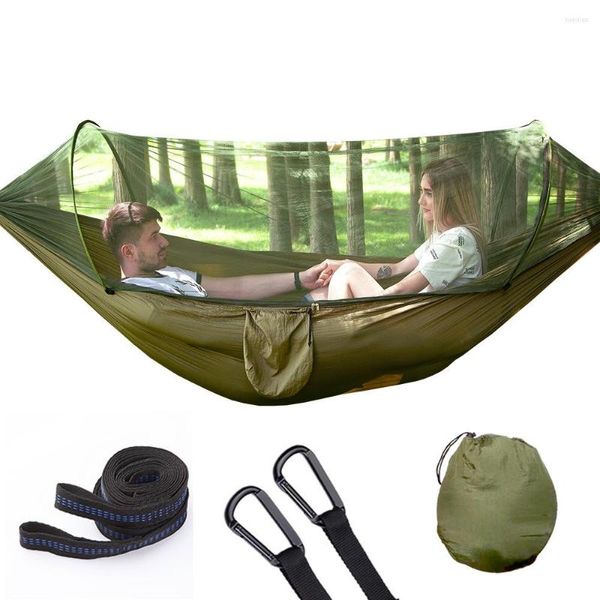 Hamac de filet d'oscillation de meubles de Camp automatique rapidement ouvert avec le jardin extérieur léger de moustique accrochant le Camping simple