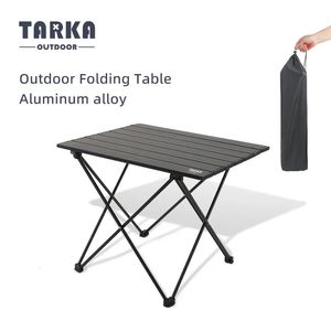 Mobilier de camp TARKA Table pliante de camping en plein air, fête pique-nique barbecue portable, bureau pliable, table portable en aluminium ultraléger haute résistance 231024