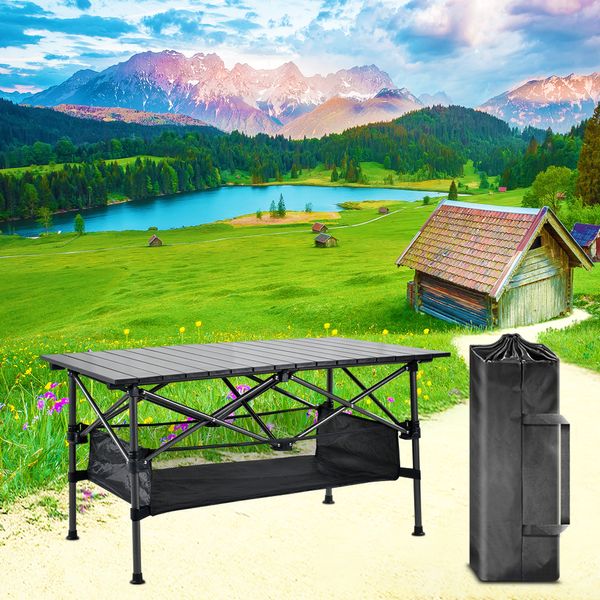 Camp Meubles Touristique Pliant Nature Randonnée Roll Table Camping Portable En Plein Air Jardin Sac À Dos Barbecue Bureau Fournitures Léger 230726