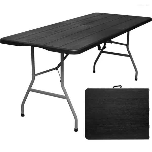 Mobilier de Camping Table d'extérieur touristique, bureau noir, chaise de Camping, fournitures de Tables à manger de pique-nique