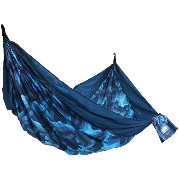 Camp Furniture Travel Hammock Perfect pour intérieur extérieur - Impression bleue filtrée