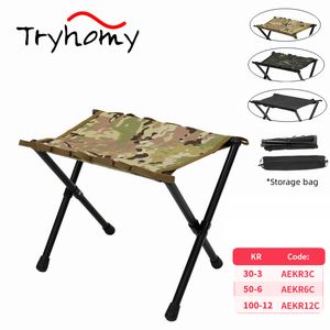 Mobilier de camp Tryhomy chaise extérieure en alliage d'aluminium chaises de pêche pliantes croquis chaise de selle portable tactique barbecue pique-nique tabouret de camping 230905