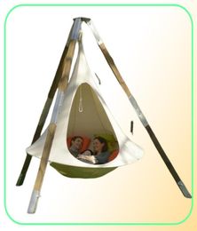 Camp Meubles Ufo Shape Tipee Treed Swing Swing Chair For Kids Adults intérieure Hamac Tent Tent Patio Camping 100CM4000917