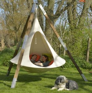 Kampmeubilair UFO-vorm Tipi-boom Hangende schommelstoel voor kinderen Volwassenen Binnen Buiten Hangmat Tent Patio Camping 100 cm3563742