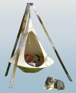 Camp Meubles Ufo Shape Tipee Treed Swing Swing Chair For Kids Adults intérieur Hammock Tent Tent Patio Camping 100cm2952492