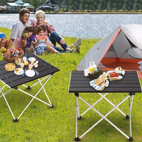 Muebles de campamento Mesa de jardín plegable ultra ligera Portable Picning Barbacoa Barbacoa Picnic Aluminio Aleación de aluminio Rectangular decora