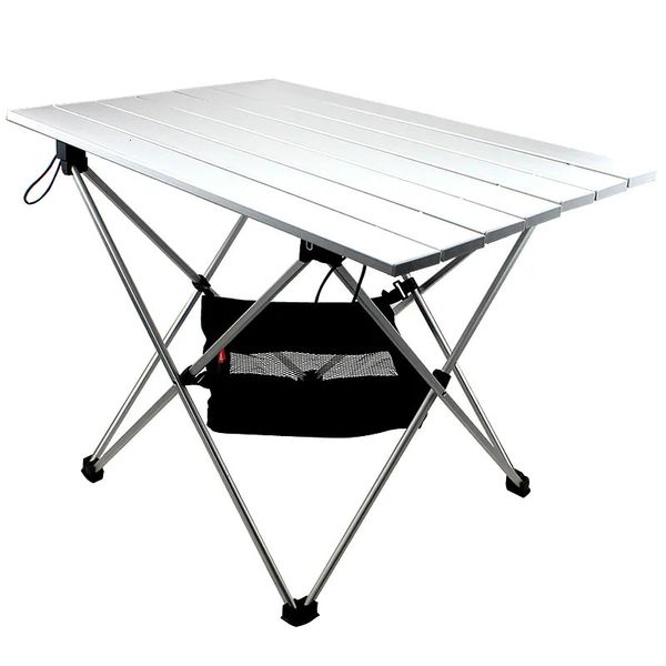 Muebles de campamento Mesa de campamento de aluminio ultraligera Mesa de camping plegable portátil con bolsa de transporte para picnic de pesca al aire libre 231018