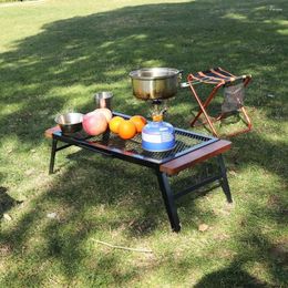 Camp Furniture Ultraleichter Camping-Grilltisch mit Griff, Reiseschreibtisch, Picknick, faltbar, Outdoor-Grillnetz, tragbares Grillnetz