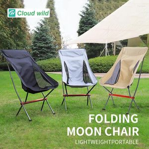 Camp Furniture Ultralight Compact Backlest Moon Folding stoel draagbare camping Ademend Wear-resistente aluminium legering vissen