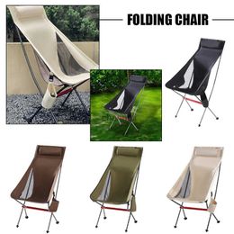 Camp Meubles Ultralight Pliant Moon Camping Chaise de camping amovible Washable Fishing Picnic BBQ CHAIRES AVEC BAG BAG TOODE OUTTOOR OUTILS YQ240315