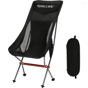 Camp Furniture Ultralight High Back Pliant Camping Chair a amélioré toute la structure en aluminium Pocket de poche latérale intégrée
