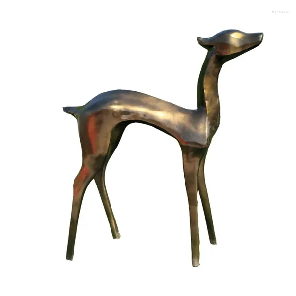 La version améliorée des meubles de camp peut être personnalisée. Sculpture d'animal de cerf Sika abstrait de forme spéciale, artisanat en résine, décoration de parc extérieur