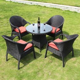 Meubles de camping, chaises de vigne, balcon tissé en rotin, Table à thé et chaise d'extérieur, combinaison de jardin et de cour