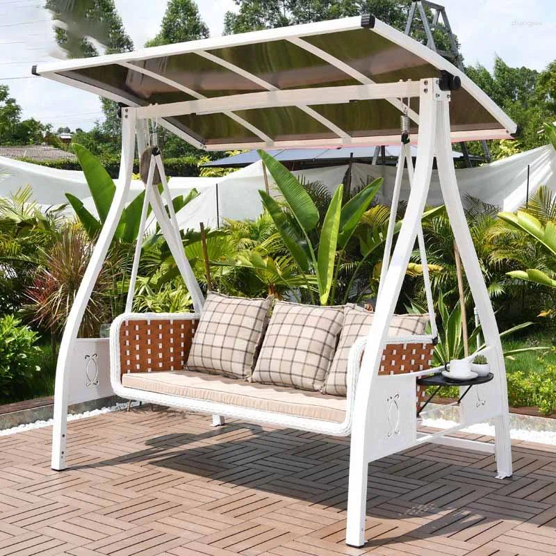 Kamp mobilya asma dokuma salıncak avlu dış sandalye ev balkon güneş demir döküm alüminyum boş zaman sallama