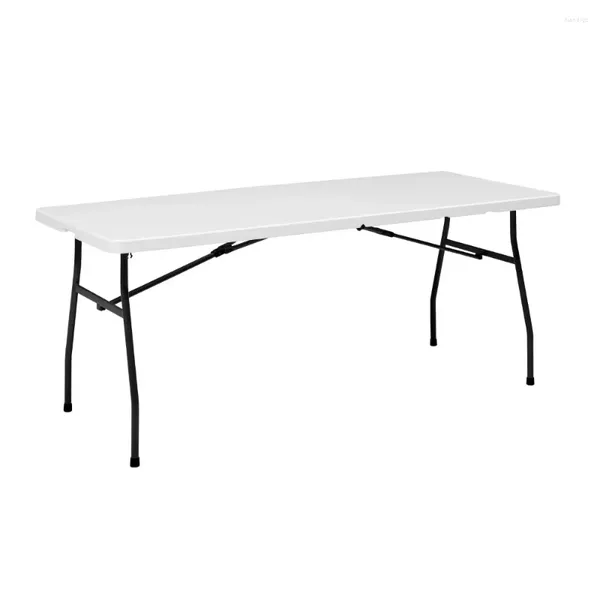 Meubles de Camp Table touristique en granit blanc 6 pieds pliable en deux ensembles de jardin extérieur pour pique-nique chaise de Camping bureau