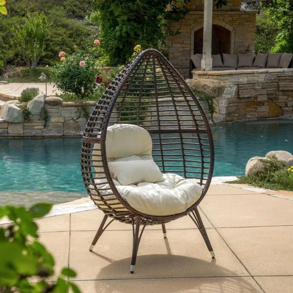 Camp Meuble Meuble Chaise Lounge avec coussin Swinging Multibrown Swing Set Terrace et Balancin Outdoor