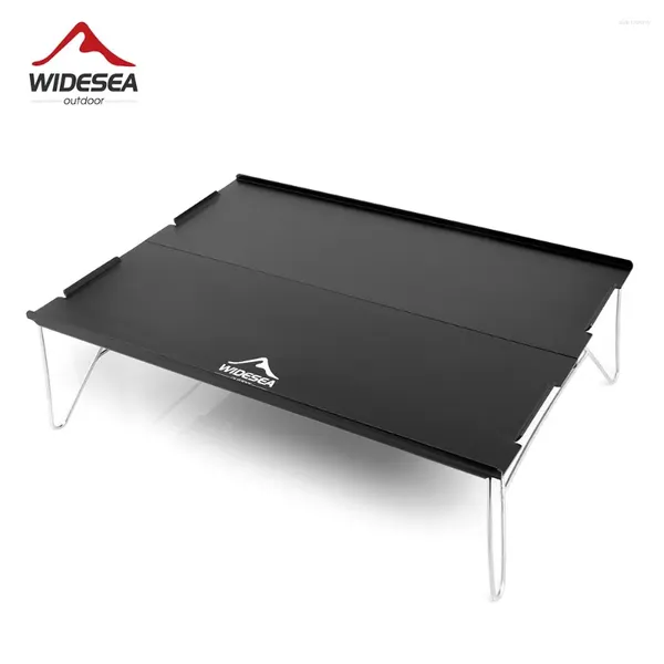 Muebles de campamento Widesea Camping Mesa plegable Mesa ultraligera al aire libre para escalar Pesca Equipo de picnic Suministros Turismo