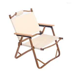 Meubles de Camp en bois, chaise pliante d'extérieur Portable, inclinable, plage, pliable