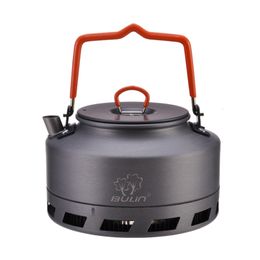 Camp Cuisine 1.1L1.6L Portable Ultraléger Camping En Plein Air Vaisselle Randonnée Collecteur Chaleur Anneau Bouilloire Théière Café Pot 230210