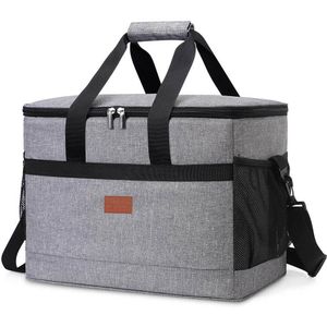 Camp Kitchen 32L Soft Cooler Bag with Hard Liner Large Insulated Picnic Lunch Bag Box Cooling Bag for Camping BBQ Family Outdoor Activities 230621